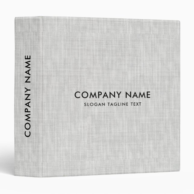 Minimalistic Light Grey Linen Texture Binder (Front/Spine)