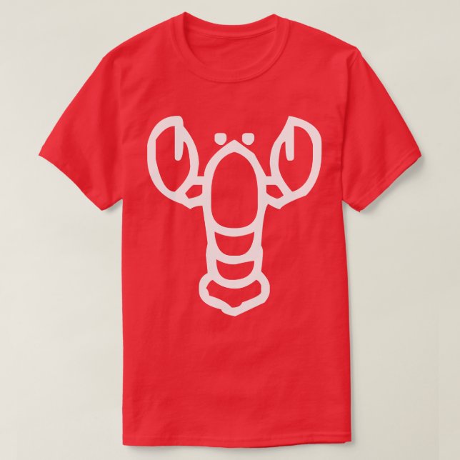 Minimalistic Lobster  T-Shirt (Design Front)