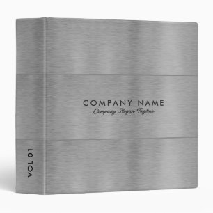 Minimalistic Luxury Metallic Silver Texture Binder