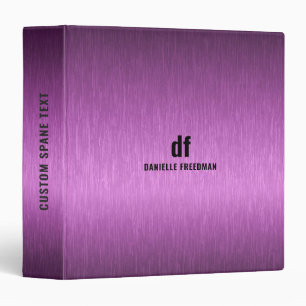 Minimalistic Magenta Metallic Texture Black Typogr Binder