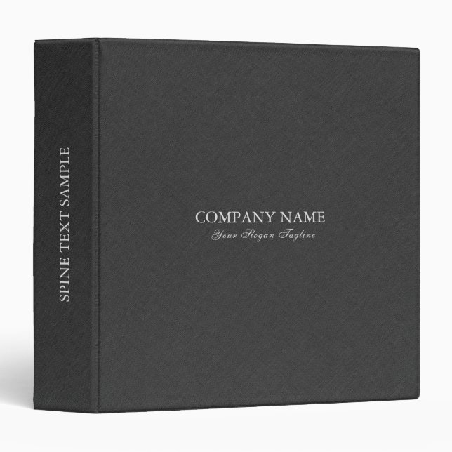 Minimalistic Medium Grey Lenen Texture  Binder (Front/Spine)
