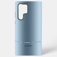 Minimalistic metallic blue background monogram