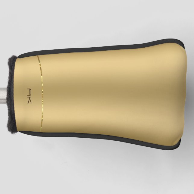 Minimalistic metallic gold background Case-Mate iP Golf Head Cover (Front)