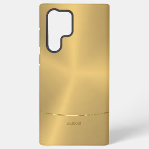 Minimalistic metallic gold background samsung galaxy case