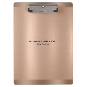 Minimalistic Metallic Rose-Gold Texture  Clipboard