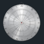 Minimalistic Metallic Silver Texture Dartboard<br><div class="desc">Elegant metallic silver texture brushed aluminum look.
Minimalistic simple modern,  slick design.</div>