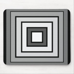 Minimalistic modern black-white-gray carpet mouse pad
