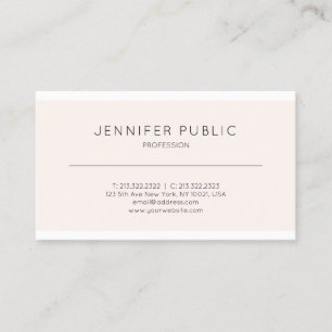 Minimalistic Modern Elegant Colour Plain Trendy Business Card