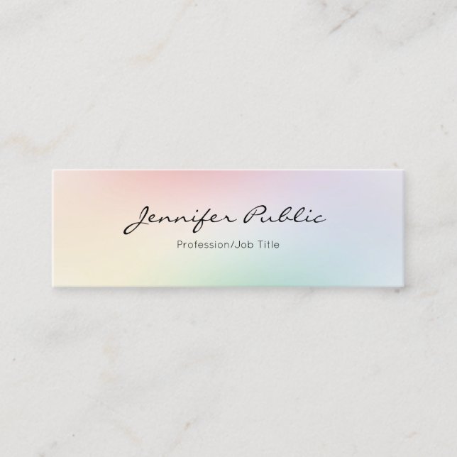 Minimalistic Modern Elegant Professional Colourful Mini Business Card (Front)
