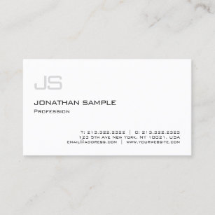Minimalistic Modern Elegant Professional Monogram Business Card