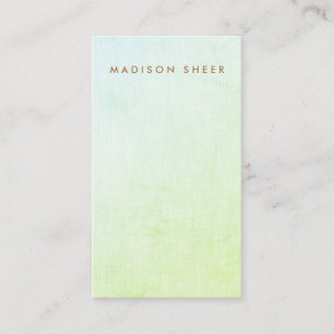 Minimalistic Modern, Lime Green Ombre  Business Card