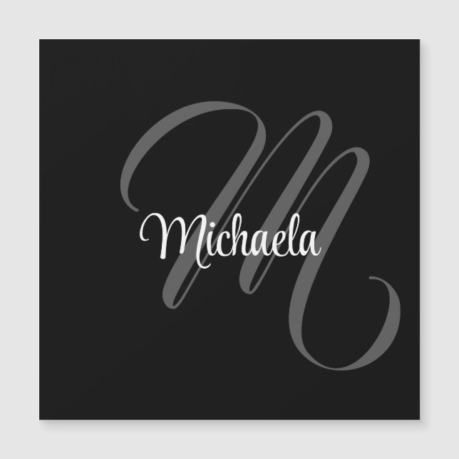 Minimalistic modern monogram initial name (Front)