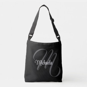 Minimalistic modern monogram initial name crossbody bag