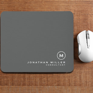 Minimalistic Modern Monogram Mouse Pad