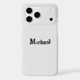 Minimalistic modern monogram name black grey