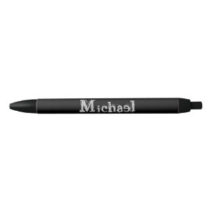 Minimalistic modern monogram name black white ink pen