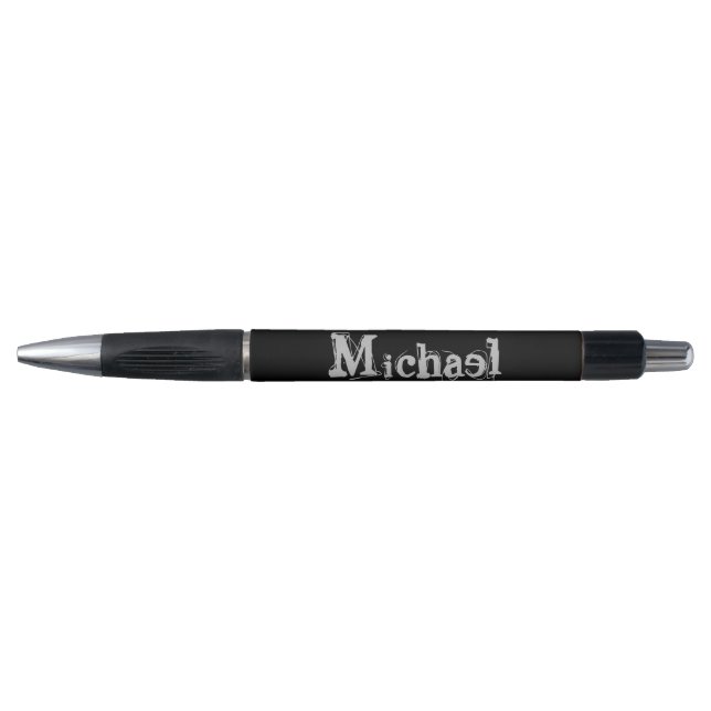 Minimalistic modern monogram name black white pen (Front)