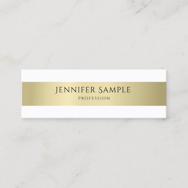 Minimalistic Modern Plain Professional Elegant Mini Business Card (Front)