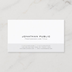 Minimalistic Modern Professional Elegant Plain Business Card