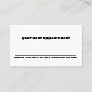 Minimalistic Modern Retro Appointment Reminder Card