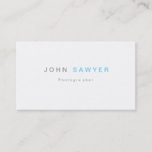 Minimalistic modern simple white business card