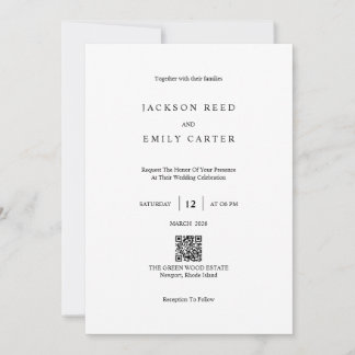 Minimalistic Modern Wedding Invitation Card