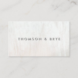 Minimalistic Modern White Wood Business Card