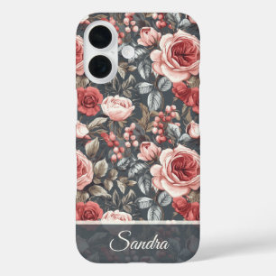 Minimalistic Mom Gift Rose Flower Name iPhone 16 Case