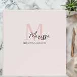 Minimalistic Monogram Initial & Name Pastel Pink  Binder<br><div class="desc">Keep your documents organized in style with our Minimalistic Monogram Initial & Name Pastel Pink 3-Ring Binder. This elegant binder features a sleek design personalized with your initial and name, set against a soft pastel pink background. Perfect for school, work, or home, it provides a sophisticated touch to your organizational...</div>