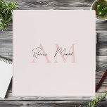 Minimalistic Monogram Initial & Name Pastel Pink  Binder<br><div class="desc">Organize your documents in style with our Minimalistic Monogram Personalized Pastel Pink Initial & Name 3-Ring Binder. Featuring a chic pastel pink design with a customizable monogram and name, this elegant binder combines functionality with a personal touch. Made from durable, high-quality materials, it offers a sturdy structure with three-ring binding...</div>