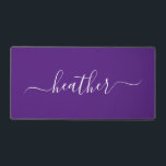 Minimalistic Monogram Name Calligraphy Desk Mat<br><div class="desc">This design was created though digital art. It may be personalized in the area provided by changing the photo and/or text. Or it can be customized by choosing the click to customize further option and delete or change the colour the background, add text, change the text colour or style, or...</div>