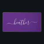 Minimalistic Monogram Name Calligraphy Desk Mat<br><div class="desc">This design was created though digital art. It may be personalized in the area provided by changing the photo and/or text. Or it can be customized by choosing the click to customize further option and delete or change the colour the background, add text, change the text colour or style, or...</div>