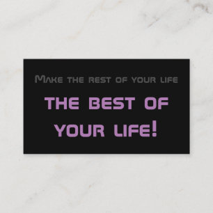 Minimalistic motivational quote for mental health  business card