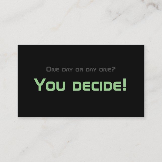 Minimalistic motivational quote for mental health business card (Front)