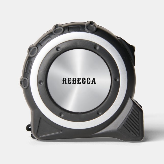 Minimalistic Name Metallic Silver Background 1 (Front)