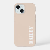 Minimalistic Neutral Beige Custom Name