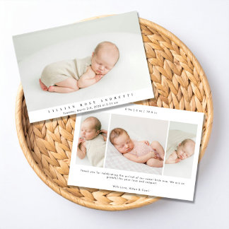 Minimalistic Newborn Announcement