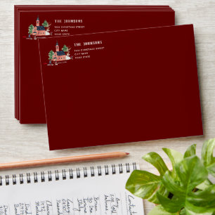 Minimalistic Nordic Christmas Pre-addressed Envelope