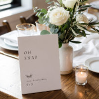 Minimalistic Oh Snap Wedding Hashtag Sign
