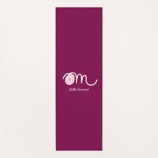 Minimalistic Om Handwritten Personalized Yoga Mat