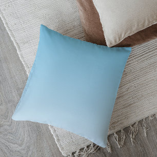 Minimalistic Ombré Ocean Breeze Throw Pillow