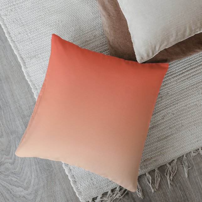 Minimalistic Ombre Tropical Paradise Throw Pillow (Creator Uploaded)