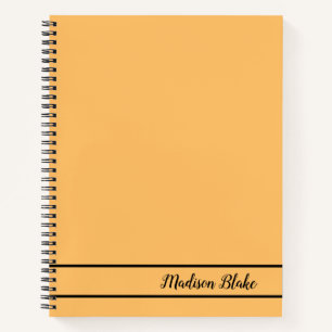 Minimalistic  Pastel Orange  Notebook