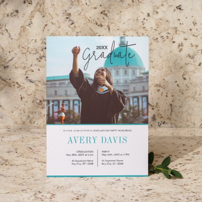 Minimalistic Photo graduation party invitation (Creator Uploaded)