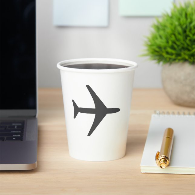 Minimalistic Plane Airplane Aviation Fly Airways Paper Cups (Insitu)