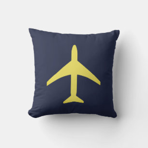 Minimalistic Plane Airplane Aviation Fly Cushion