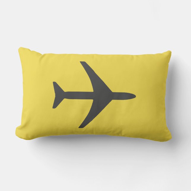 Minimalistic Plane Airplane Aviation Fly Cushion (Front)