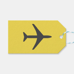 Minimalistic Plane Airplane Aviation Fly Gift Tags