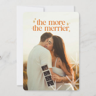 Minimalistic Pregnancy Announcement Christmas Card