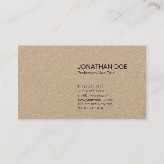 Minimalistic Professional Modern Elegant Template Business Card (Front)